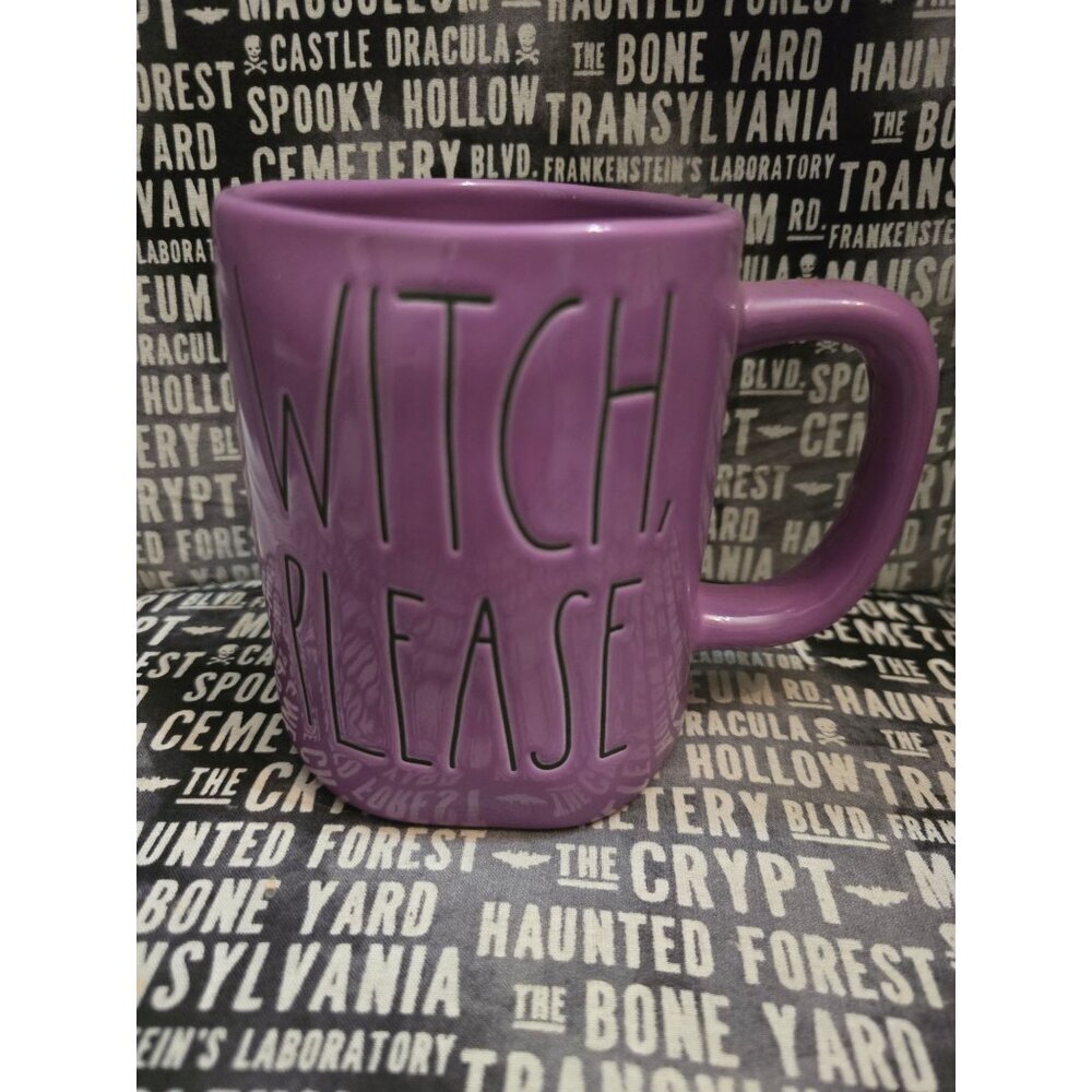 Rae Dunn Purple Witch Please Halloween Coffee Mug